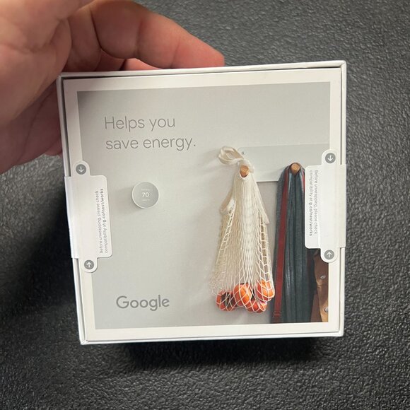 Google Nest Smart Thermostat, Snow - GA01334-US - Picture 2 of 2